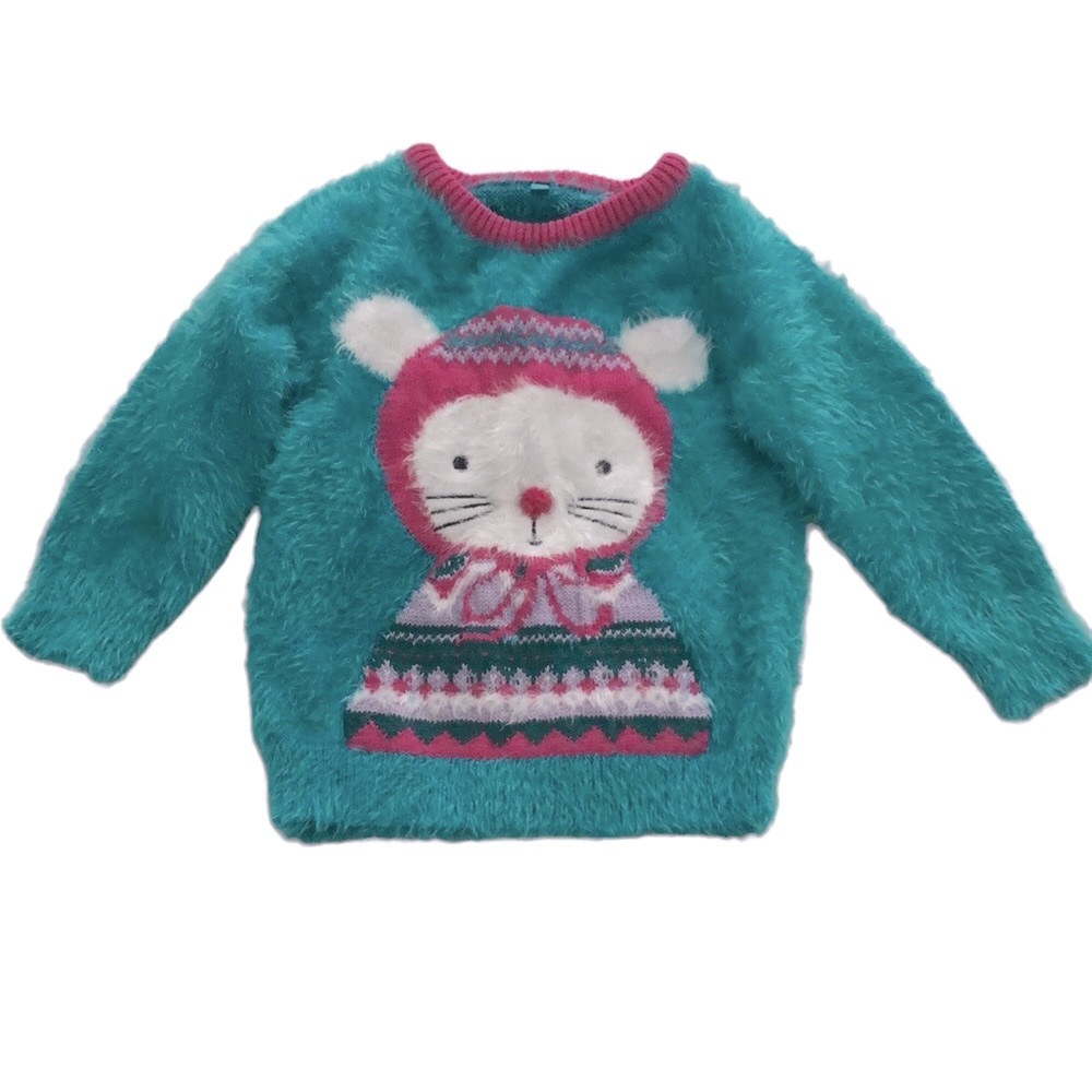 Mouse knit toddler sweater